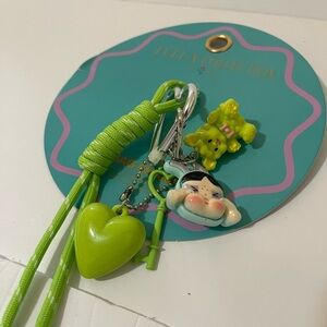 Pop mart Crybaby Power Puff Keychain Bag Charm Green Buttercup - NWT **